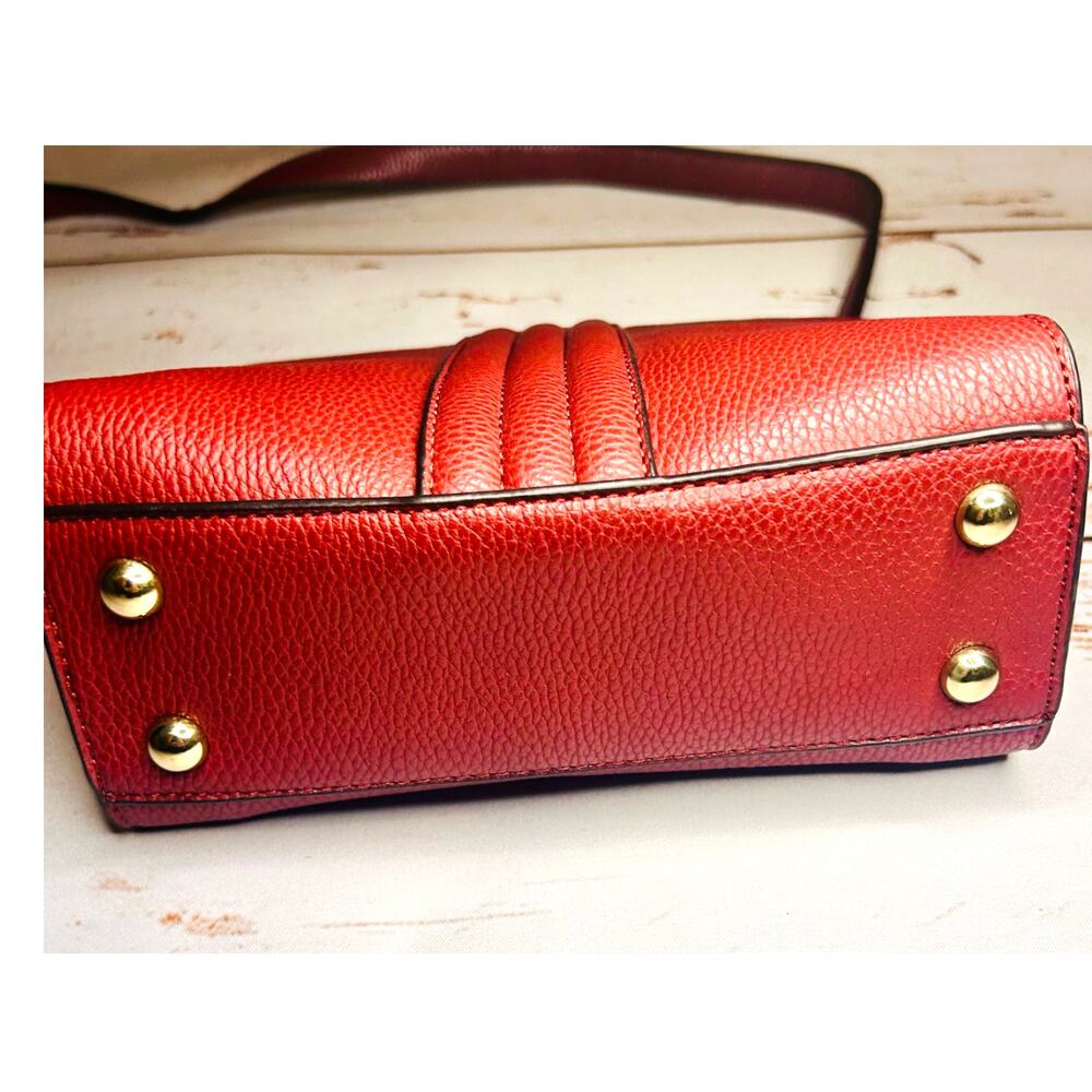 NWT JustFab Martock Crossbody Bag Faux Leather Mini Purse Gold Hardware - Picture 13 of 16